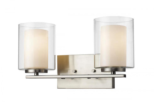 Z-Lite Willow 2 Light Vanity in Brushed Nickel Finish Model: 426-2V-BN