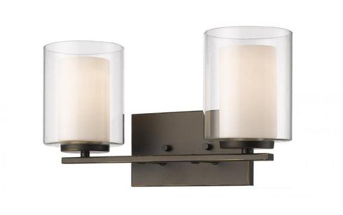 Z-Lite Willow 2 Light Vanity in Brushed Nickel Finish Model: 426-2V-BN