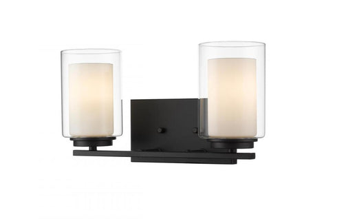 Z-Lite Willow 2 Light Vanity in Brushed Nickel Finish Model: 426-2V-BN