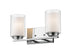 Z-Lite Willow 2 Light Vanity in Brushed Nickel Finish Model: 426-2V-BN