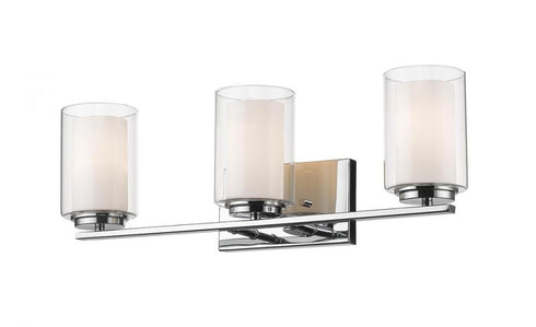 Z-Lite Willow 3 Light Vanity in Brushed Nickel Finish Model: 426-3V-BN