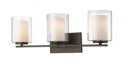 Z-Lite Willow 3 Light Vanity in Brushed Nickel Finish Model: 426-3V-BN