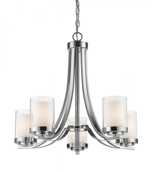 Z-Lite Willow 5 Light Chandelier in Brushed Nickel Finish Model: 426-5-BN