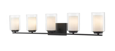 Z-Lite Willow 5 Light Vanity in Brushed Nickel Finish Model: 426-5V-BN