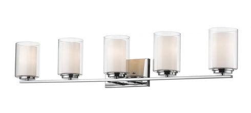 Z-Lite Willow 5 Light Vanity in Brushed Nickel Finish Model: 426-5V-BN