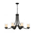 Z-Lite Willow 6 Light Chandelier in Brushed Nickel Finish Model: 426-6-BN