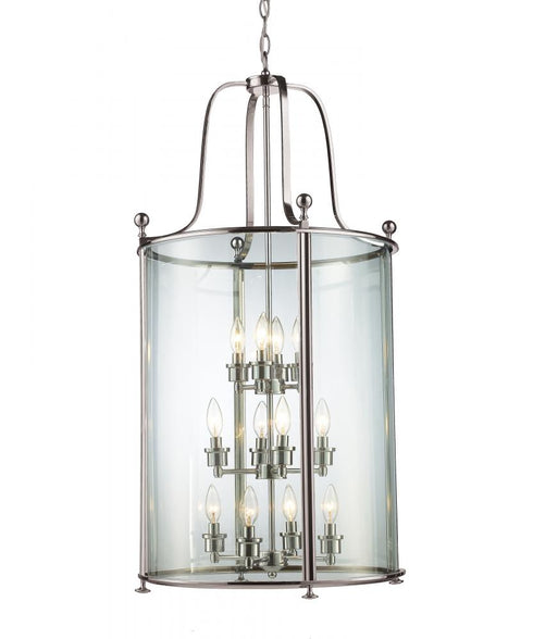 Z-Lite Wyndham 12 Light Chandelier in Brushed Nickel Finish Model: 191-12