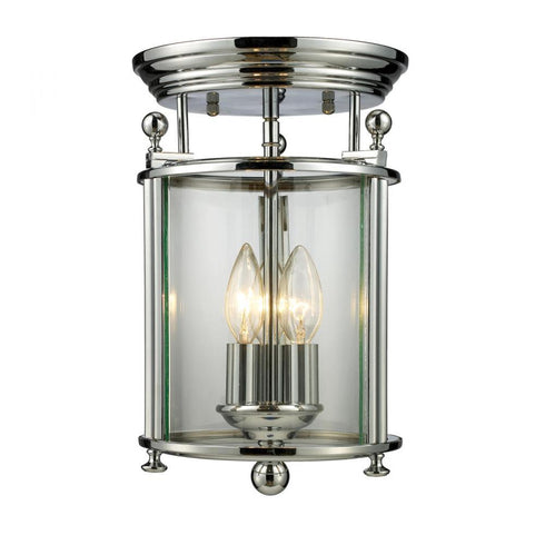 Z-Lite Wyndham 3 Light Flush Mount in Chrome Finish Model: 134F