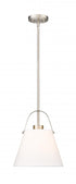 Z-Lite Z-Studio 1 Light Pendant in Brushed Nickel Finish Model: 743P12-BN