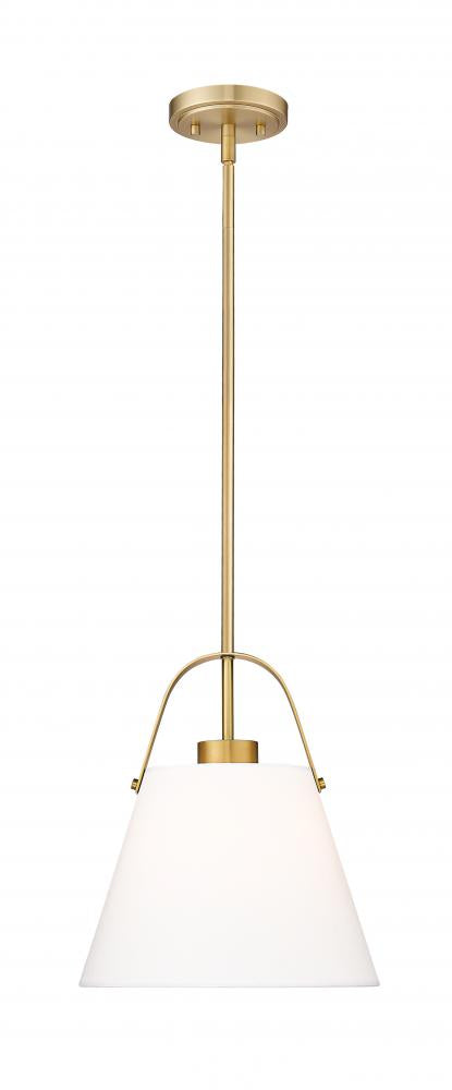 Z-Lite Z-Studio 1 Light Pendant in Brushed Nickel Finish Model: 743P12-BN