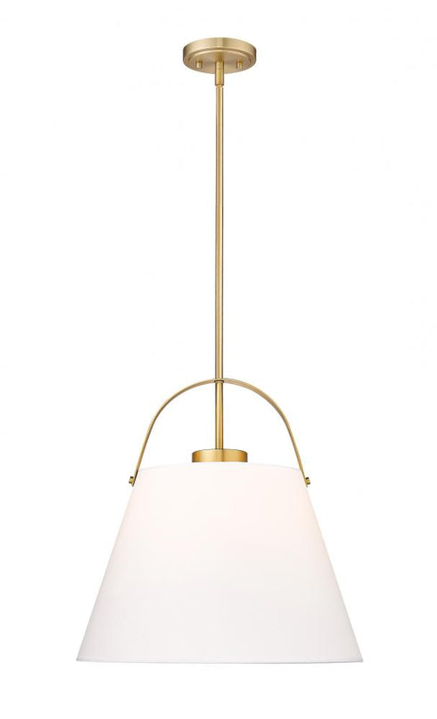 Z-Lite Z-Studio 1 Light Pendant in Brushed Nickel Finish Model: 743P18-BN