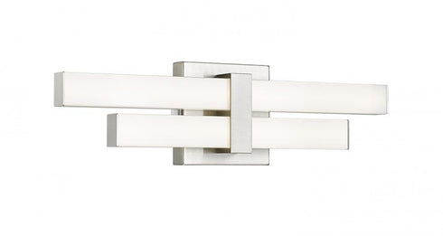 Z-Lite Zane 2 Light Vanity in Brushed Nickel Finish Model: 1008-18W-BN-LED