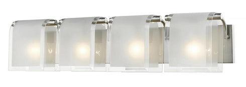 Z-Lite Zephyr 4 Light Vanity in Brushed Nickel Finish Model: 169-4V-BN