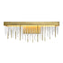 Zeev Lighting 1 Light LED 3CCT 26 Inch Unique Waterfall Shade in Aged Brass Crystal Vanity Light Model: VL10001-LED-24-AGB
