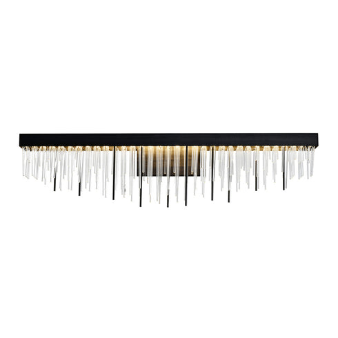 Zeev Lighting 1 Light LED 3CCT 26 Inch Unique Waterfall Shade in Aged Brass Crystal Vanity Light Model: VL10001-LED-24-AGB