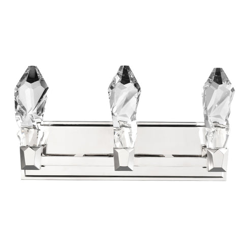 ZEEV Lighting Angelus 19 Inch LED 3 Light Crystal Bath Light in Polished Nickel Model: VL11432-LED-3-PN