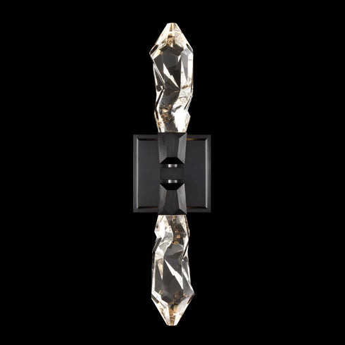 Zeev Lighting ANGELUS 2 Light LED 3CCT 2 Light Crafted Crystal in Satin Brushed Black Duo Wall Sconce Model: WS11412-LED-2-SBB
