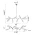 ZEEV Lighting Angelus 48 Inch LED 10 Light Crystal Linear Pendant in Brushed Black in Satin Brushed Black Finish Model: PL11415-LED-10-SBB