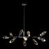 ZEEV Lighting Angelus 48 Inch LED 10 Light Crystal Linear Pendant in Brushed Black in Satin Brushed Black Finish Model: PL11415-LED-10-SBB