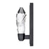 ZEEV Lighting Angelus LED 1 Light Crystal Vertical Wall Sconce in Brushed Black in Satin Brushed Black Finish Model: WS11408-LED-1-SBB