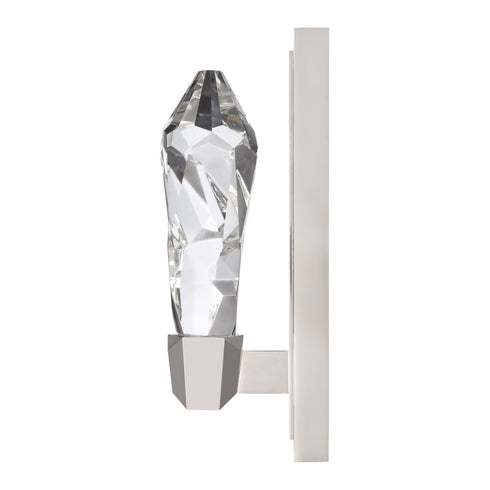 ZEEV Lighting Angelus LED 1 Light Crystal Vertical Wall Sconce in Matte White Model: WS11406-LED-1-MW