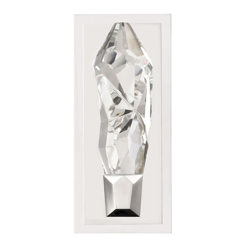 ZEEV Lighting Angelus LED 1 Light Crystal Vertical Wall Sconce in Polished Nickel Model: WS11407-LED-1-PN