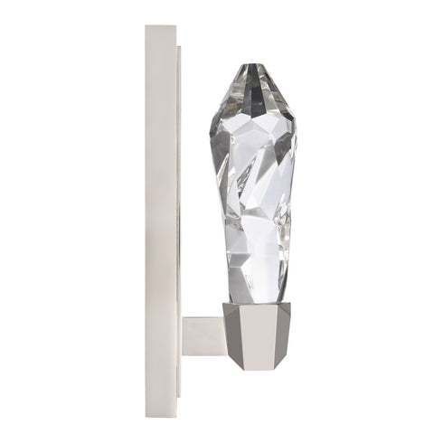 ZEEV Lighting Angelus LED 1 Light Crystal Vertical Wall Sconce in Polished Nickel Model: WS11407-LED-1-PN