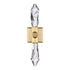 ZEEV Lighting Angelus LED 2 Light Crystal Duo Wall Sconce in Aged Brass Model: WS11409-LED-2-AGB