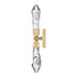 ZEEV Lighting Angelus LED 2 Light Crystal Duo Wall Sconce in Aged Brass Model: WS11409-LED-2-AGB