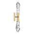 ZEEV Lighting Angelus LED 2 Light Crystal Duo Wall Sconce in Aged Brass Model: WS11409-LED-2-AGB