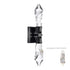 ZEEV Lighting Angelus LED 2 Light Crystal Duo Wall Sconce in Matte White Model: WS11410-LED-2-MW