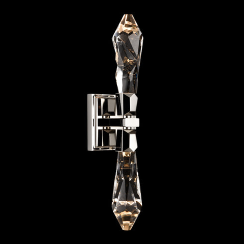 ZEEV Lighting Angelus LED 2 Light Crystal Duo Wall Sconce in Polished Nickel Model: WS11411-LED-2-PN