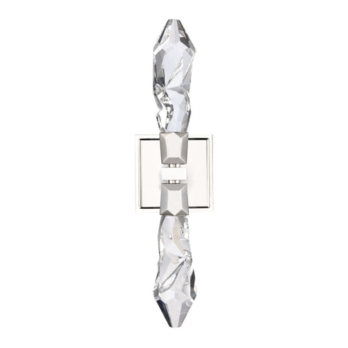 ZEEV Lighting Angelus LED 2 Light Crystal Duo Wall Sconce in Polished Nickel Model: WS11411-LED-2-PN