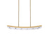 Zeev Lighting ARCUS 1 Light LED 3CCT 32 Inch Unique Curved Crystal in Aged Brass Linear Pendant Light Model: PL11609-LED-32-AGB