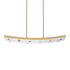 Zeev Lighting ARCUS 1 Light LED 3CCT 32 Inch Unique Curved Crystal in Aged Brass Linear Pendant Light Model: PL11609-LED-32-AGB