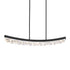 Zeev Lighting ARCUS 1 Light LED 3CCT 32 Inch Unique Curved Crystal in Aged Brass Linear Pendant Light Model: PL11609-LED-32-AGB