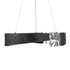 ZEEV Lighting Arcus LED 32 Inch Segmental Crystal Chandelier in Textured Black in Textured Matte Black Finish Model: CD11621-LED-3-32-TMBK