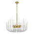 ZEEV Lighting ASTORIA 12 Light Solid Curved Clear Glass in Satin Brushed Black Chandelier Model: CD10032-12-SBB