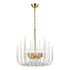 ZEEV Lighting ASTORIA 12 Light Solid Curved Clear Glass in Satin Brushed Black Chandelier Model: CD10032-12-SBB