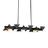 ZEEV Lighting AVANTE 12 Light Geometric Triangular in Matte Black Linear Pendant Model: CD10034-12-MBK