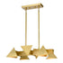 ZEEV Lighting AVANTE 12 Light Geometric Triangular in Matte Black Linear Pendant Model: CD10034-12-MBK
