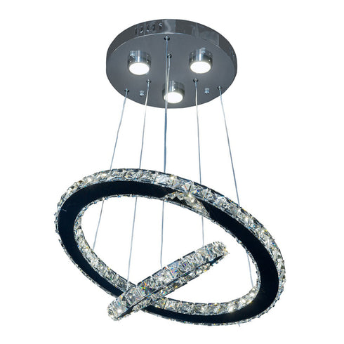 ZEEV Lighting Blair LED 20 Inch Crystal Ring Chandelier in Polished in Chrome Model: CD10130-LED-CH-D