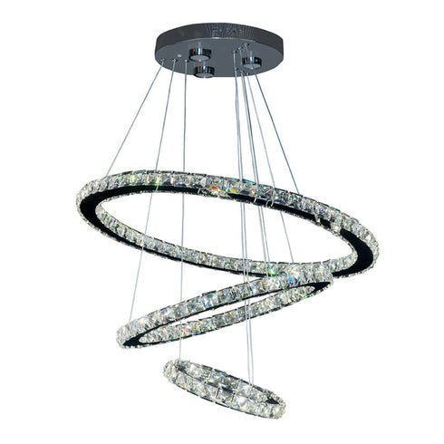 ZEEV Lighting Blair LED 28 Inch Crystal Ring Chandelier in Polished in Chrome Model: CD10131-LED-CH-D