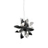 ZEEV Lighting BLOSSOM 6 Light Decorative Floral Windmill Matte Black Pendant Light in Matte Black With Matte White Finish Model: P30115-6-MBK+MW