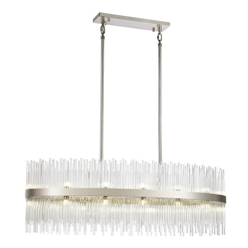 ZEEV Lighting CITADEL 24 Light 48 Inch Sleek in Aged Brass Band Oval Crystal Chandelier Model: CD10315-24-AGB