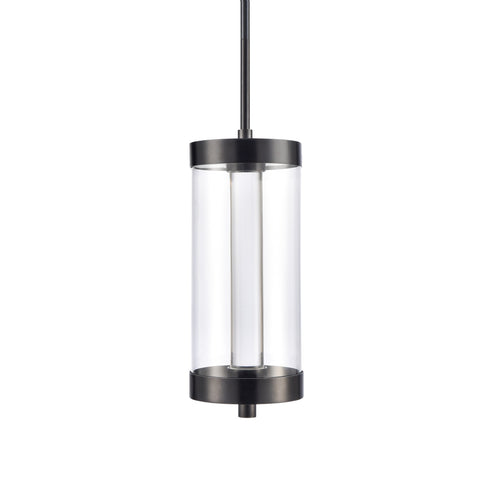 ZEEV Lighting Claro Outdoor LED 12 Inch Round Glass Crystal Pendant in Matte Black Model: EP11118-LED-12R-MBK