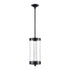 ZEEV Lighting Claro Outdoor LED 12 Inch Round Glass Crystal Pendant in Matte Black Model: EP11118-LED-12R-MBK
