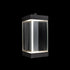 ZEEV Lighting Claro Outdoor LED 12 Inch Square Glass Crystal Sconce in Matte Black Model: EW11101-LED-12S-MBK