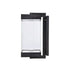 ZEEV Lighting Claro Outdoor LED 12 Inch Square Glass Crystal Sconce in Matte Black Model: EW11101-LED-12S-MBK