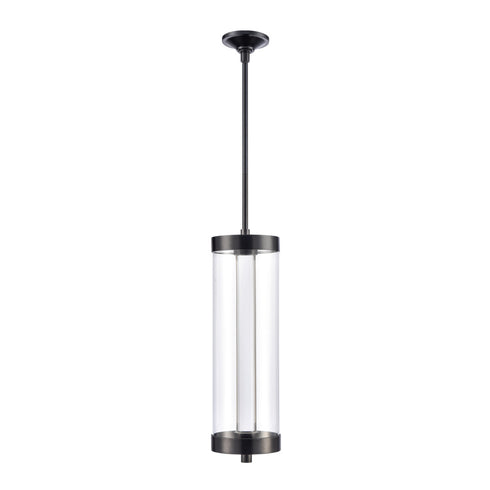ZEEV Lighting Claro Outdoor LED 24 Inch Round Glass Crystal Pendant in Matte Black Model: EP11119-LED-24R-MBK